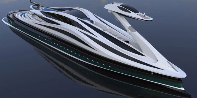 Siêu du thuyền 500 triệu USD này lấy cảm hứng từ anime và có thiết kế trông như một chú thiên nga
