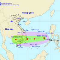Áp thấp nhiệt đới thành bão Damrey, uy hiếp Bình Định - Ninh Thuận