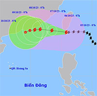 Bão Koinu đã đi vào Biển Đông, trở thành bão số 4 trong năm 2023
