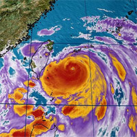 Bão số 3 Gaemi thành siêu bão, hàng trăm chuyến bay bị hủy