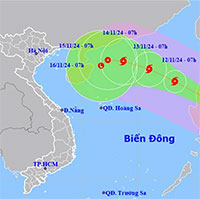 Bão Toraji mạnh lên cấp 12, giật cấp 15, đêm nay sẽ vào Biển Đông