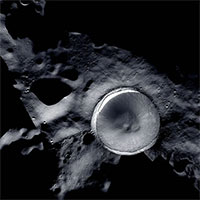 Bức ảnh kinh ngạc về cực Nam Mặt trăng: 
