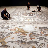 Bức tranh khảm sàn hơn 1.700 năm tuổi quay lại Israel