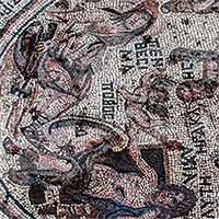 Cận cảnh bức tranh khảm quý hiếm, rõ nét nhất mô tả cuộc chiến thành Troy