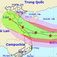 Cơn bão số 13 Vamco đã đi vào biển Đông, gió mạnh cấp 12, giật cấp 15
