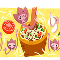 Google Doodle hôm nay tôn vinh món gỏi đu đủ Thái