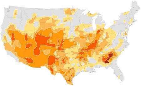 Hơn nửa diện tích nước Mỹ hứng chịu hạn hán tồi tệ
