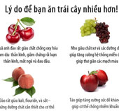 Lý do nên ăn nhiều trái cây