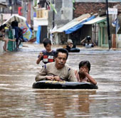 Mưa lớn gây ngập lụt tại nhiều vùng của Indonesia