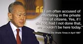Những phát ngôn nổi tiếng của cựu thủ tướng Singapore