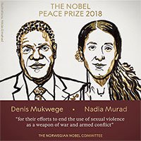 Nobel Hòa bình 2018 cho bác sĩ và nhà hoạt động chống bạo lực tình dục