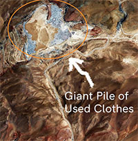 Núi rác quần áo hơn 39.000 tấn ở sa mạc Atacama, Chile nhìn từ vũ trụ