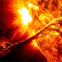 Quả cầu plasma Mega phun ra từ ngôi sao giống như mặt trời