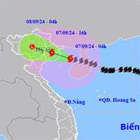 Siêu bão Yagi mạnh cấp 14 cách Quảng Ninh - Hải Phòng 160km