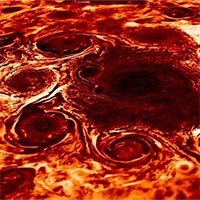 Tàu Juno chụp ảnh cụm bão xoáy giống mặt bánh pizza trên sao Mộc