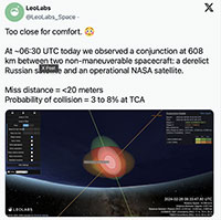 Tàu vũ trụ Mỹ và vệ tinh gián điệp Nga suýt va chạm trên quỹ đạo