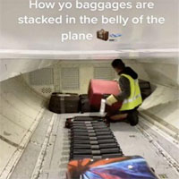 Thì ra đây là cách hành lý của bạn được chất đống vào khoang máy bay