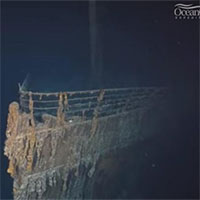 Thước phim nét chưa từng có về xác tàu Titanic