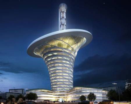 Tòa nhà loa kèn xanh nhất Trung Quốc