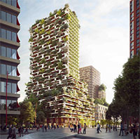 Tòa nhà phủ cây xanh tương đương 10.000m2 rừng