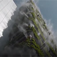Tòa nhà phun sương làm mát thông minh ở Trung Quốc