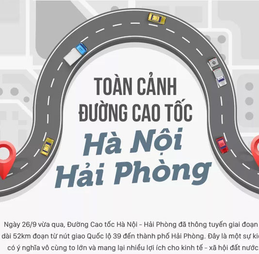 Toàn cảnh đường cao tốc Hà Nội - Hải Phòng hiện đại nhất Việt Nam