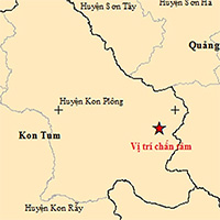 Xảy ra động đất có độ lớn 4.5 tại huyện Kon Plông, tỉnh Kon Tum